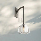 Hemisphare Crystal Wall Sconce-Black-