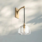 Hemisphare Crystal Wall Sconce-Brass-