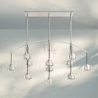 Hemisphare Linear Chandelier 54‘’ 72‘’-72''-Nickel-