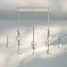 Hemisphare Linear Chandelier 54‘’ 72‘’-72''-Nickel-