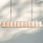 Herlow Calcite Rectangular Chandelier-Retangular 74'' 22-Light-Polished Nickel-