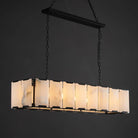 Herlow Calcite Modern Rectangular Alabaster Chandelier-Blushlighting
