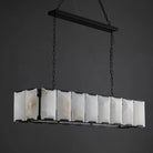 Herlow Calcite Modern Rectangular Alabaster Chandelier-Blushlighting