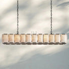 Herlow Calcite Rectangular Chandelier-Retangular 74'' 22-Light-Matte Black-