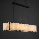 Herlow Calcite Modern Rectangular Alabaster Chandelier-Blushlighting