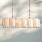 Herlow Calcite Rectangular Chandelier-Retangular 42'' 12-Light-Polished Nickel-