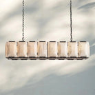 Herlow Calcite Rectangular Chandelier-Retangular 54'' 16-Light-Matte Black-