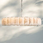 Herlow Calcite Round Chandelier-60'' 14-Light-Polishes Steel-