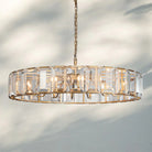 Herlow Crystal Modern Round Chandelier Elegant Ceiling Light Fixture-