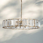Herlow Crystal Modern Round Chandelier Elegant Ceiling Light Fixture-60''-Lacquered Burnished Brass-
