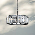Herlow Crystal Modern Round Chandelier Elegant Ceiling Light Fixture-