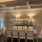 Herlow Crystal Rectangle Chandelier Elegant Ceiling Light Fixture for Dining Room-