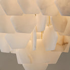 Hexa Alabaster Cascade Chandelier - ∅ 15.7″ x H 18.5″Gold & WhiteBlushlighting