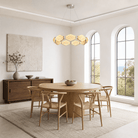 Hexon Foyer Chandelier Contemporary - Ø33.9" × H6.5" (Ø86 cm) – Tawny GlazeBlushlighting
