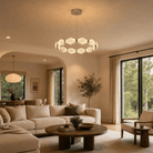 Hexon Foyer Chandelier Contemporary - Ø33.9" × H6.5" (Ø86 cm) – Tawny GlazeBlushlighting