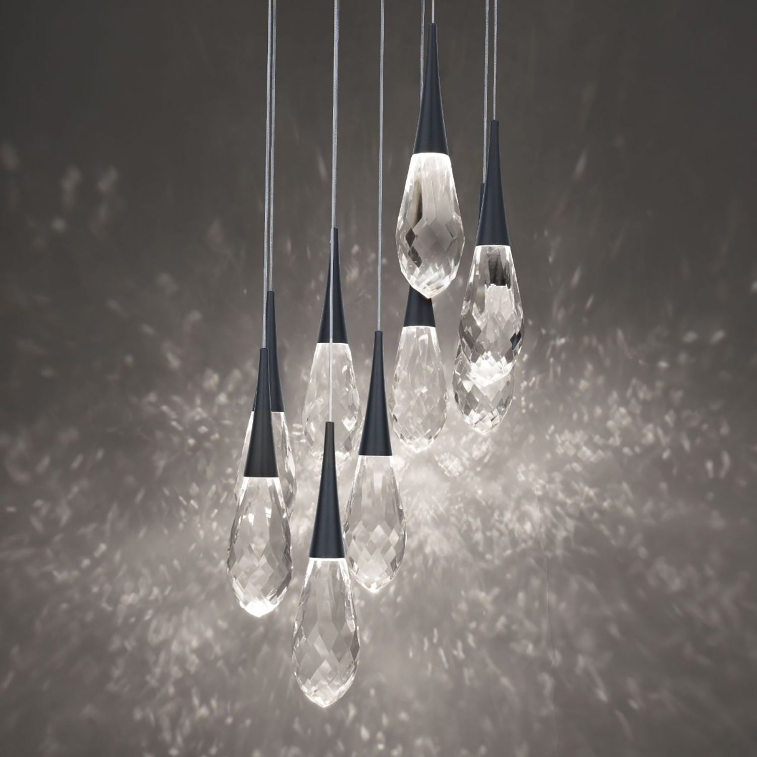 Hibiscas LED Multi Light Pendant Light - Aged Brass3-LightBlushlighting