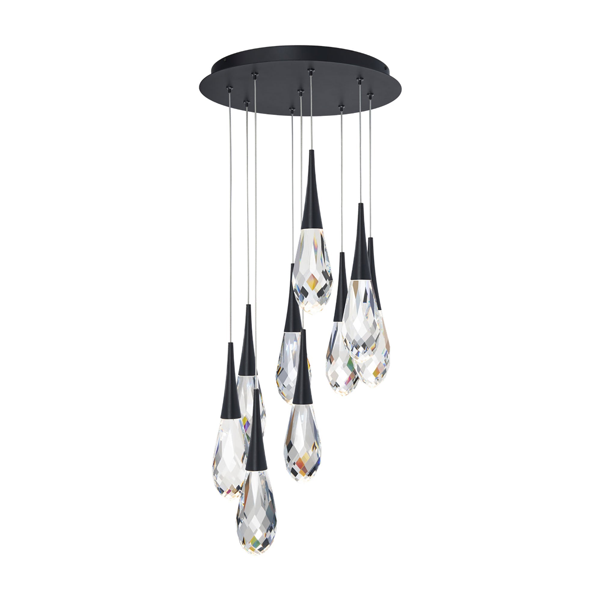 Hibiscas LED Multi Light Pendant Light - Aged Brass3-LightBlushlighting