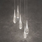Hibiscas LED Multi Light Pendant Light - Aged Brass3-LightBlushlighting