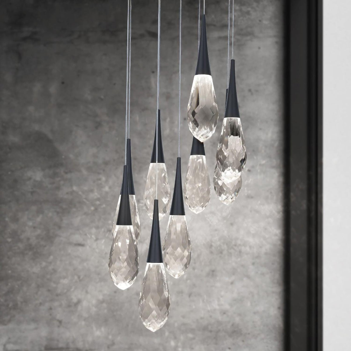 Hibiscas LED Multi Light Pendant Light - Aged Brass3-LightBlushlighting