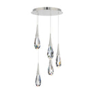 Hibiscas LED Multi Light Pendant Light - Aged Brass3-LightBlushlighting