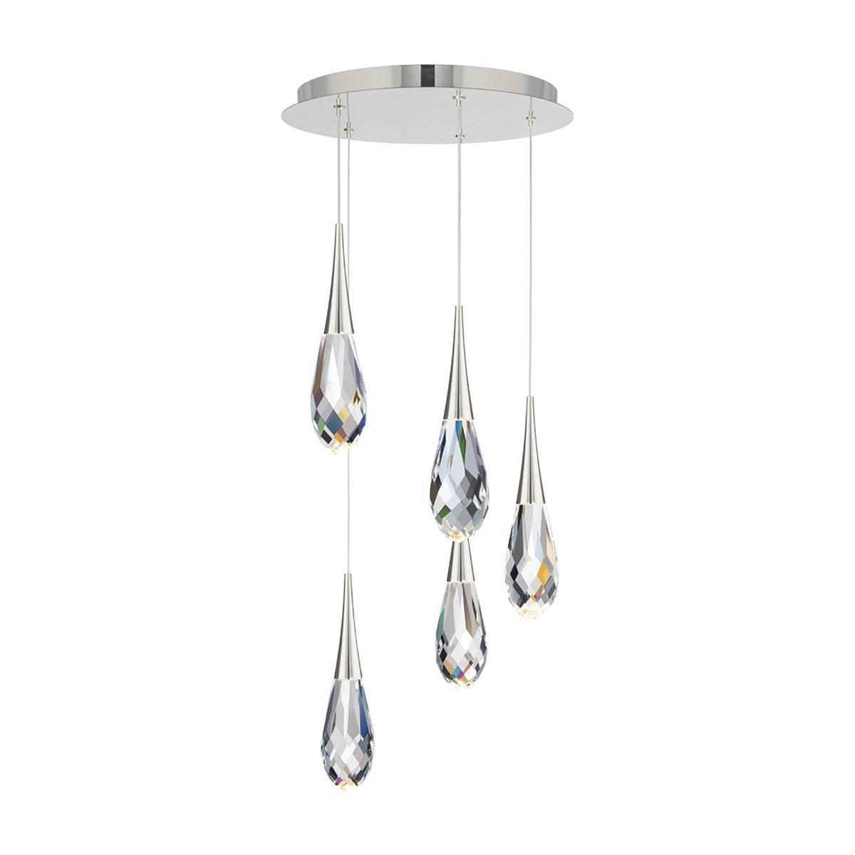 Hibiscas LED Multi Light Pendant Light - Aged Brass3-LightBlushlighting