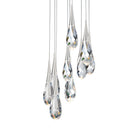 Hibiscus LED Multi Light Pendant Light in Polished Nickel (9-Light).