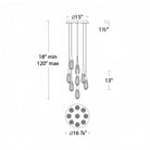 Hibiscus LED Multi Light Pendant Light Round Chandelier - Blushlighting