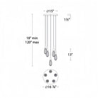 Hibiscus LED Multi Light Pendant Light Round Chandelier - Blushlighting