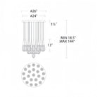 Hibiscus LED Multi Light Pendant Light Round Chandelier - Blushlighting