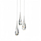 Hibiscus LED Multi Light Pendant Light Round Chandelier - 3 - LightPolished NickelBlushlighting