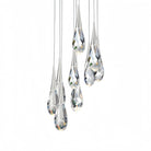 Hibiscus LED Multi Light Pendant Light Round Chandelier - 9 - LightPolished NickelBlushlighting