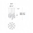 Hibiscus LED Multi Light Pendant Light Round Chandelier - Blushlighting