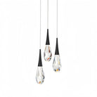 Hibiscus LED Multi Light Pendant Light Round Chandelier - 3 - LightBlackBlushlighting