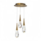 Hibiscus LED Multi Light Pendant Light Round Chandelier - 3 - LightAged BrassBlushlighting