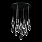 Hibiscus LED Multi Light Pendant Light Round Chandelier - 15 - LightBlackBlushlighting