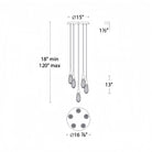 Hibiscus LED Multi Light Pendant Light Round Chandelier - Blushlighting