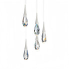 Hibiscus LED Multi Light Pendant Light Round Chandelier - 5 - LightPolished NickelBlushlighting