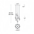 Hibiscus LED Multi Light Pendant Light Round Chandelier - Blushlighting