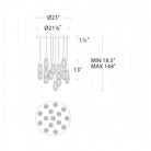 Hibiscus LED Multi Light Pendant Light Round Chandelier - Blushlighting