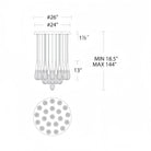 Hibiscus LED Multi Light Pendant Light Round Chandelier - Blushlighting