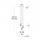 Hibiscus LED Multi Light Pendant Light Round Chandelier - Blushlighting