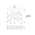 Hibiscus Linear LED Multi Pendant Light - Blushlighting