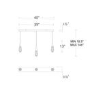 Hibiscus Linear LED Multi Pendant Light - 23 - LightAged BrassBlushlighting