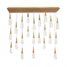 Hibiscus Linear LED Multi Pendant Light - 23 - LightAged BrassBlushlighting