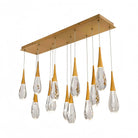 Hibiscus Linear LED Multi Pendant Light - 14 - LightAged BrassBlushlighting