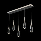 Hibiscus Linear LED Multi Pendant Light - 23 - LightAged BrassBlushlighting