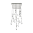 Hibiscus Square LED Multi Pendant Light - 25 - LightAged BrassBlushlighting