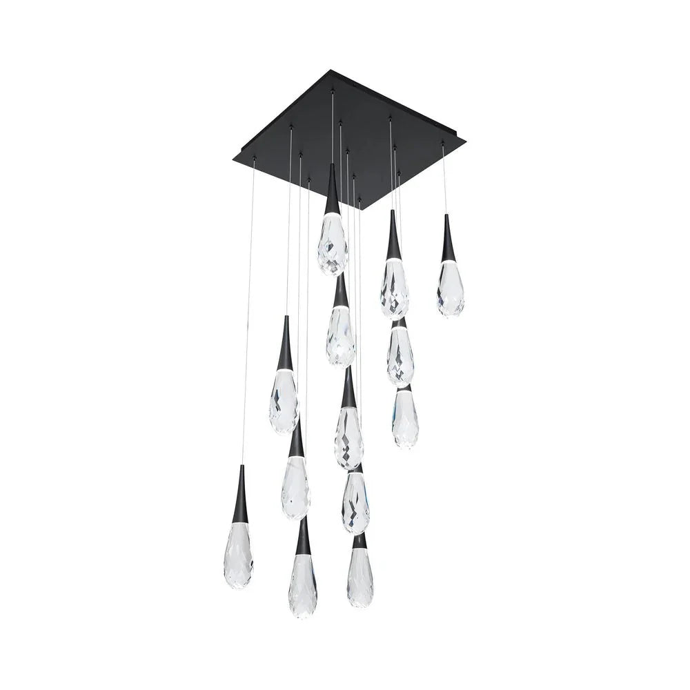 Hibiscus Square LED Multi Pendant Light - Blushlighting