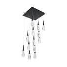 Hibiscus Square LED Multi Pendant Light - 41 - LightAged BrassBlushlighting