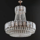 High-grade Crystal Chandelier For Living Room Luxury Duplex Hallway Ceiling Light Fixture - D39.4"*H39.4"ChromeBlushlighting
